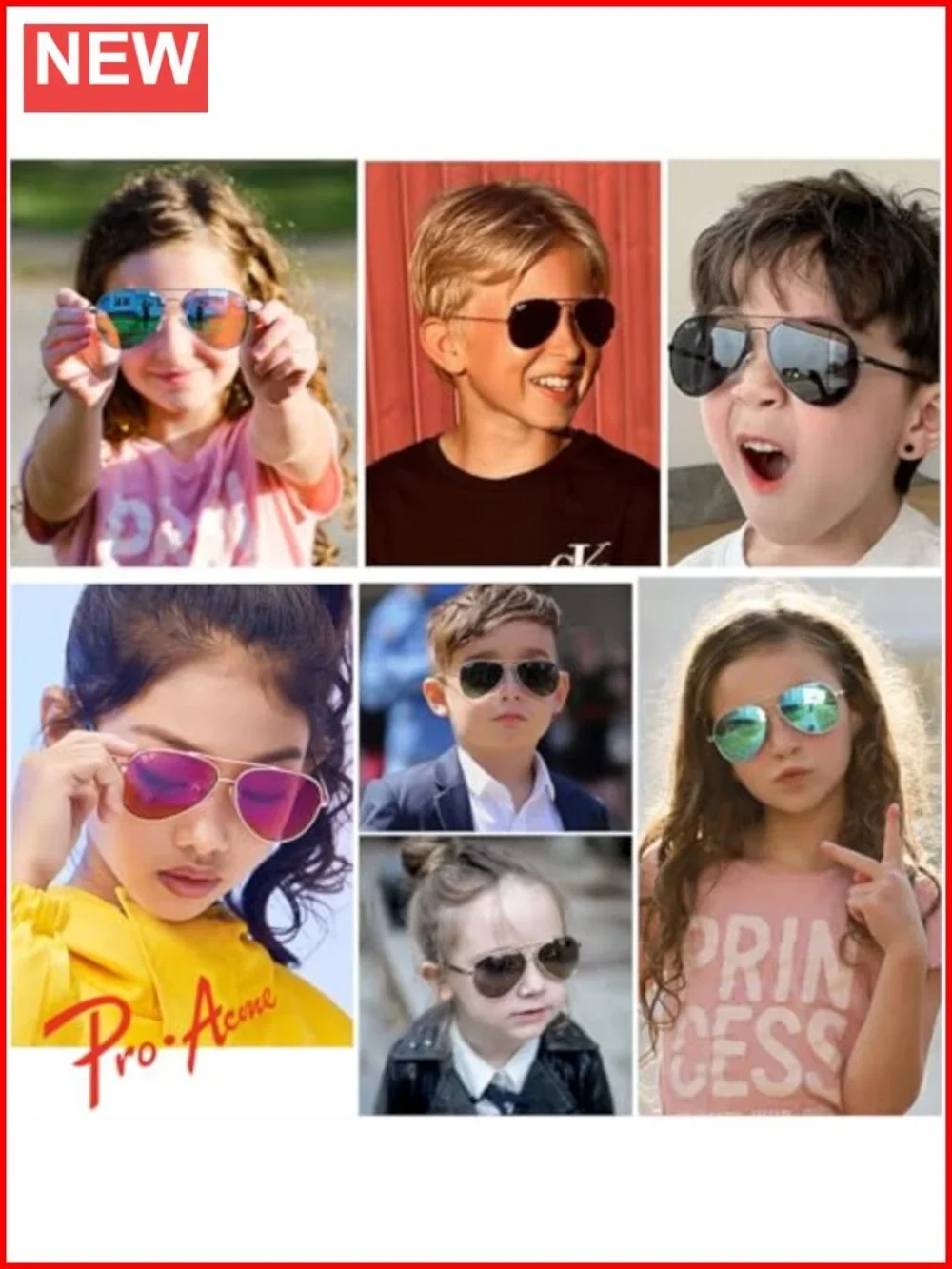 Kids Aviator Sunglasses for Boys Girls, Polarized UV Protection, 2 Sizes